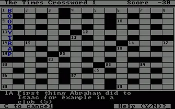 Times Crosswords, The - Vol. 1 & 2 screen shot game playing